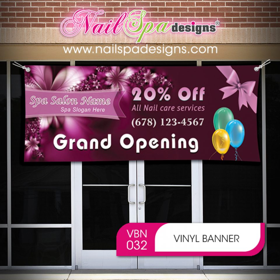 Vinyl Banner 001 025 Nail Spa Designs